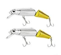 Esca Minnow Articolata 4.5cm 3.8g Affondamento Lento | per perline sonore integrate, vibrazioni realistiche, attira pesci predatori, affondamento lento controllato(A)