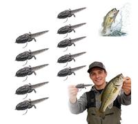 Esca Morbida A Forma Di Girino Con Ami, Esca Artificiale Galleggiante, Movimento Realistico, Ami Universali, Esca Artificiale Galleggiante, Adatta Per Persici, Trote E Pesci Gatto (20pcs,S)