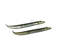 esca morbida fiiish combo crazy sand eel 150 + teste piombate off-shore verde rendono cse528