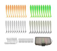 Esca Morbida,Set Realistico per Trota con Swimbait Morbido e Ami - Artificiali per Pesca a Coda a Pagaia | Per Spigola, Crappie, Shad, Persico Trota, Acqua e Salata, Attrezzatura Sportiva