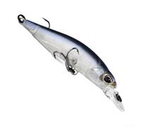 Esca multicolore a forma di pesciolino con incisione a squame di pesce e sfere in acciaio incorporate per pesca d'acqua dolce e salata, 6,3 cm, 5 g (I)