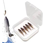 Esca Per A Mosca - Set Di Esche Realistiche Da 5,5x5,5x2 Cm, Esche Per D'Acqua Multifunzionali Da 5 Pezzi | Esca Realistica Per I Pescatori Sul Fiume, Sul Lago, In Campeggio