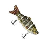 Esca per Bass - Corpo a 6 segmenti a forma di pesce | Preda dura per la al branzino - per Uomo Donna Principianti Appassionati, in Barca, Trolling, Stagno, Lago, Torrente