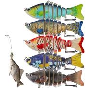 Esca per Black Bass - Esca articolata multisecchielli a imitazione preda | Swimbaits a lento, per acqua salata e , spiaggia, campeggio, stagno, kayak, pesca