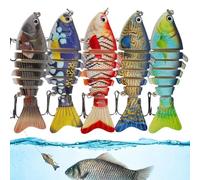 Esca per Black Bass - Esca articolata multisecchiello a imitazione preda | Esche nuotatori realistiche per la pesca per acqua dolce salata stagno fiume bordo kayak e catture di trota