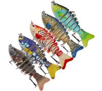 Esca per Black Bass - Esca articolata multisecchiello a imitazione preda | Swimbaits Morbidi per la Pesca per Acqua Salata e Dolce, Riva, Campeggio, Stagno, Kayak, Pesca