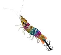 Esca per calamari, 8 cm, con doppio gancio per ombrello, design realistico che si per calamari in acqua salata, per la pesca di terra in acqua , laghi e fiumi
