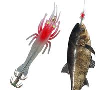 Esca per calamari - Attrezzatura realistica multi-amo - Potere preassemblate - per lanciare in molla, appassionati, principianti, professionisti, padre, marito