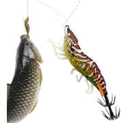 Esca per calamari, da pesca fosforescenti, a forma di gamberetti, esche da pesca con amo per acqua , fiumi, laghi e laghetti e per le vacanze