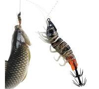 Esca per calamari | Esca di polpo con doppi ami ombrello da 8 cm, esche luminose con design realistico di gamberetti per acqua salata - per trailing in mare, laghi, fiumi, affondamento lento