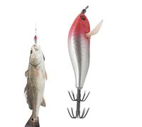 Esca per calamari, esche artificiali lucide, con ami per | Esca da pesca per uomini, sport all'aria aperta, acqua salata e dolce in mare, fiume e spiaggia