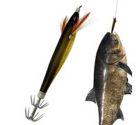 Esca per Calamari Esche Artificiali Realistiche Luminose Affondanti con Ami | Esche da Pesca in Acque Profonde Pesca da barca e sotto per catturare pesci di fondo, polpi e seppie