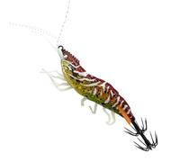 Esca per calamari per acqua salata, accessorio da pesca che si al buio, esche a forma di gamberetti, per fiumi d'acqua , laghi e laghi e per le vacanze