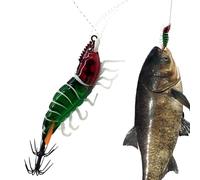 Esca per calamari per acqua salata, esche da pesca che si illuminano al buio e da pesca, gancio artificiale a forma di gamberetti, per la pesca all'aperto, in acqua , sui fiumi