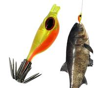 Esca per calamari piccolo jig 3,8 cm a lenta | Esche da pesca in mare per uomini pescatori lanciare seppie bar in mare sulla barca dal bordo al molo sul fiume
