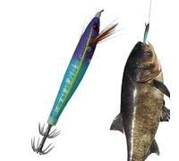 Esca per calamari, realistica, luminosa e affondante con | Squid Jigs per catturare i calamari per la pesca dalla barca e vicino alla costa per catturare pesci di base