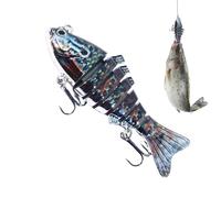 Esca per di luccioperca, esca a manovella per la, multi giunti Swimbaits per con bassi, con gancio, 10 cm, per portatile per tutti gli strati d'acqua