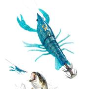 Esca per gamberetti, piccola esca da nuoto a forma di gamberetti, realistica, per pesca d'acqua e salata, per trote d'acqua e salata, salmone, pesce gatto, lago, fiume, barca, kayak