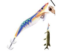 Esca per la in acqua salata | Esca da luminosa al buio, gancio in legno con effetto luminoso, nuoto flessibile, realistico per merluzzo, grappa, calamari, Wolfsbar