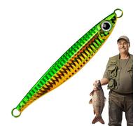 Esca per la pesca del pesce persico,Esca artificiale luminescente in metallo | Attrezzatura da pesca a immersione rapida per torrenti, serbatoi, fiumi, laghi, spiagge e stagni