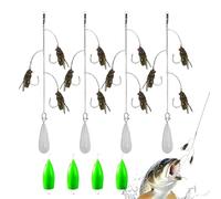 Esca per mosca della trota, esche simulate a mosca con molteplici ami - Attrezzatura per acqua salata e dolce con accessori di lancio per laghi, fiumi, ruscelli di montagna, mare profondo, T