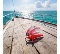 Esca per pesca a barca, con piume, con gancio in acciaio, con forte effetto avvolgimento e trattamento appiattimento del corpo dell'amo (viola)