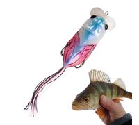 Esca per pesca cicale, esca per pesca nera - 65 mm di acqua per bassi aggressivi con due ganci - Simulazione di esche morbide per la vita acquatica aggressiva