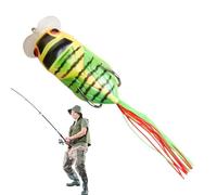 Esca per pesca cicale, esca per pesci neri, 65 mm, doppio gancio per trota, per pesci di fiume, piccola acqua, coda molla, esca per acqua