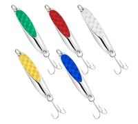 Esca per pesca in acqua - Aumenta l'efficienza durante la pesca, e lucida con movimento rotatorio in acciaio inox, 5 pezzi, per viaggi, campeggio, pesca all'aperto