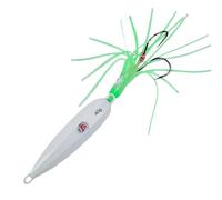 Esca per pesci luminosa - Simulazione Esche per calamari da fosforescenti, Gonne per pesci fosforescenti Esche morbide per tentacoli | Movimento realistico 'attrezzatura con barba a agitazio