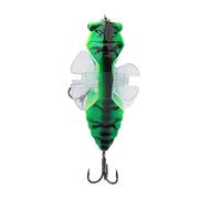 Esca per Pesci Rigida Esca da Pesca a Forma di Cicala Bionica con Girevole Gancio Triplo per Pesca in Acqua Dolce in Acqua Salata 7,5 cm Plastica ABS (Dio mio)