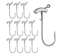 Esca per Riccio di Mare Kit Jig Head da 12 Pezzi con Teste Piombate a Gambo | Ami Swimbait con Fermo Esca per la cattura di gamberi d'acqua salata, trote, carpe, rane e polpi
