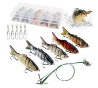 Esca per robotica: kit di attrezzature per pesci in acqua salata, esche animate, affondamento lento, pezzi per tpishing, balle per basso | Confezione da 5 nuoto 3D portatile 3D