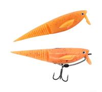 Esca realistica a coda di pesce con movimento a forma di S e configurazione ad ala accordabile per affondare o galleggiare pesca d'acqua dolce successo (arancione galleggiante)