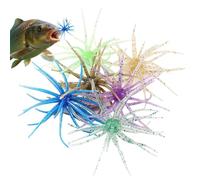 Esca Riccio 6 pezzi di esche artificiali morbide galleggianti realistiche | esca riccio per la pesca alla spigola Per Campeggio, Pesca a Lancio, Fiumi, Laghi, Ruscelli Poco Profondi, Acqua di Mare