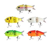 Esca scorrevole - Esche galleggianti galleggianti per Black-Bass e Trota - Esche realistiche a articolazione con pinne morbide in per pesca in acqua e salata alla ricerca di calendula