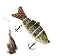 Esca Scorrevole per Bar,Montaggio 6 Segmenti che imitano un Pesce | Esca Dura per Pesca al Bar | per Pescatori Principianti Trota Pesce Gatto Barca Trolling Stagno Lago Acqua Dolce