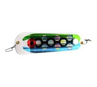 Esca subacquea per pesca alla traina, 21,5 cm, piastra subacquea, per salmone con glitter, corpo doppio curvo e alloggiamento in plastica ABS resistente alle crepe (03)
