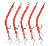 Esca tubo per anguilla da pesca merluzzo con set di 5 per tubi olografici