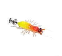 Esca UV Glow EGI Squid Jig, esca per gamberetti a lento affondamento con perline sonaglio per polpi, attrezzatura da pesca notturna in mare (2# arancione)