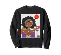 Escales Sunset Vibes Donna Afro Stars Pop Art Felpa