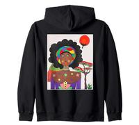 Escales Sunset Vibes Donna Afro Stars Pop Art Felpa con Cappuccio