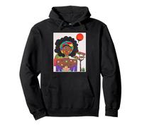 Escales Sunset Vibes Donna Afro Stars Pop Art Felpa con Cappuccio