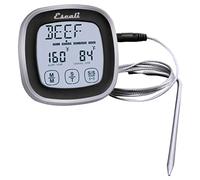 Escali DHR1-B Termometro digitale touch screen con sonda in acciaio inox e timer, nero
