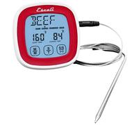 Escali DHR1-R Termometro digitale touch screen con sonda in acciaio inox e timer, rosso