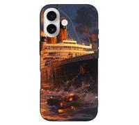 Escape from Boat The Titanic custodia per telefono stampata compatibile con iPhone 16/16 Plus/16 Pro/16 Pro Max/16 E divertente leggera protezione per telefoni in TPU