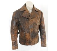 Escape From LA Kurt Russel Retro Vintage Distressed Brown Giacca di pelle da ...