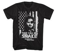 Escape From New York Snake Flag T-Shirt Manica Corta Cotone Girocollo Nero