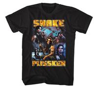 Escape From New York T-Shirt Manica Corta Con Stampa Serpente Nero Girocollo