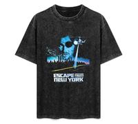 Escape from York Helicopter Poster Snake Plissken Movie Men Black T-Shirt Print Unisex Cotton Tee Shirt 3XL